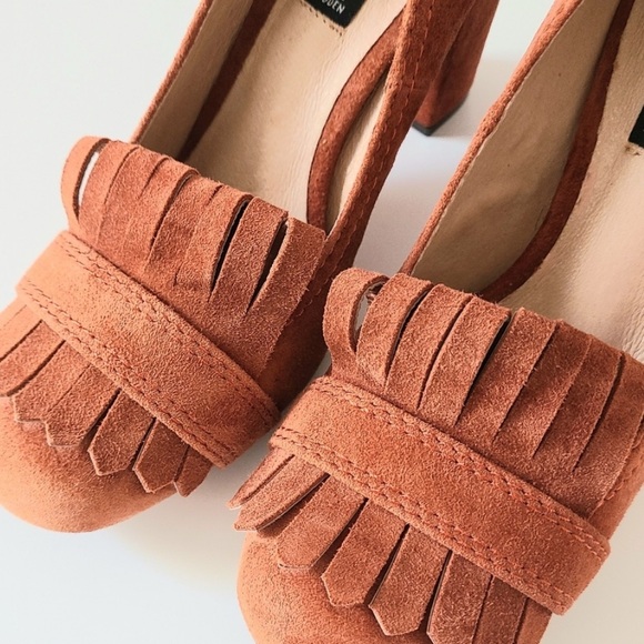 NWOT Steven by Steve Madden Jade Wing Tip Suede Pumps - Picture 7 of 9